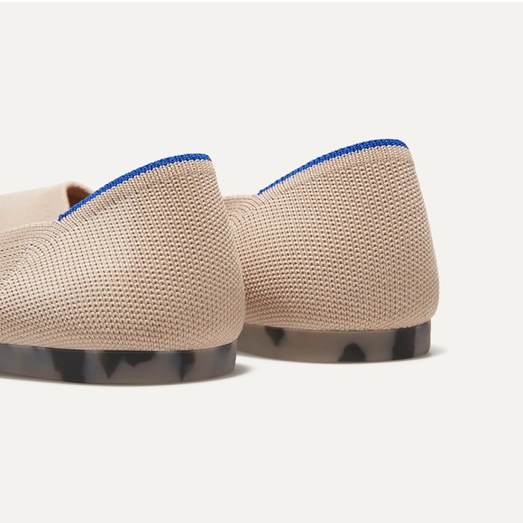 Rothy’s The Point Flats Women’s 8 Ecru Beige Machine Washable Eco Knit Shoes EUC - Picture 12 of 13